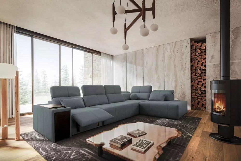 Dīvāns Mindy 11 MIX Standard · Pelēks · 230 × 350 × 77 cm