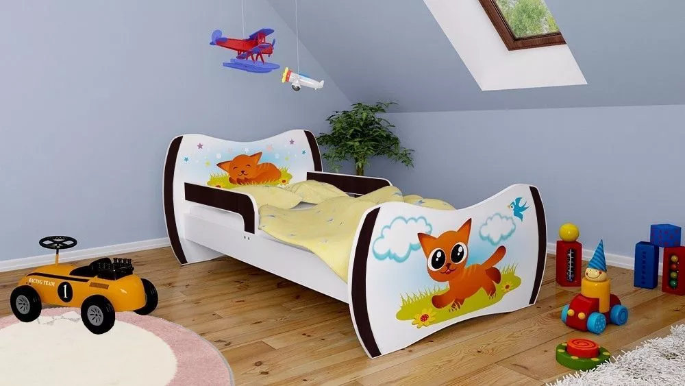 Bērnu gulta Dream L05 180x90 DM20 ar stelāžu Guļamvietas platums: 90 cm, Guļamvietas garums: 180 cm, · 114 × 184 × 71 cm