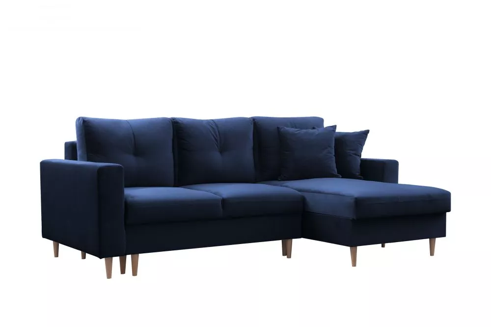 Dīvāns Venice Corner standard · Tumši zils · 147 × 230 × 92 cm