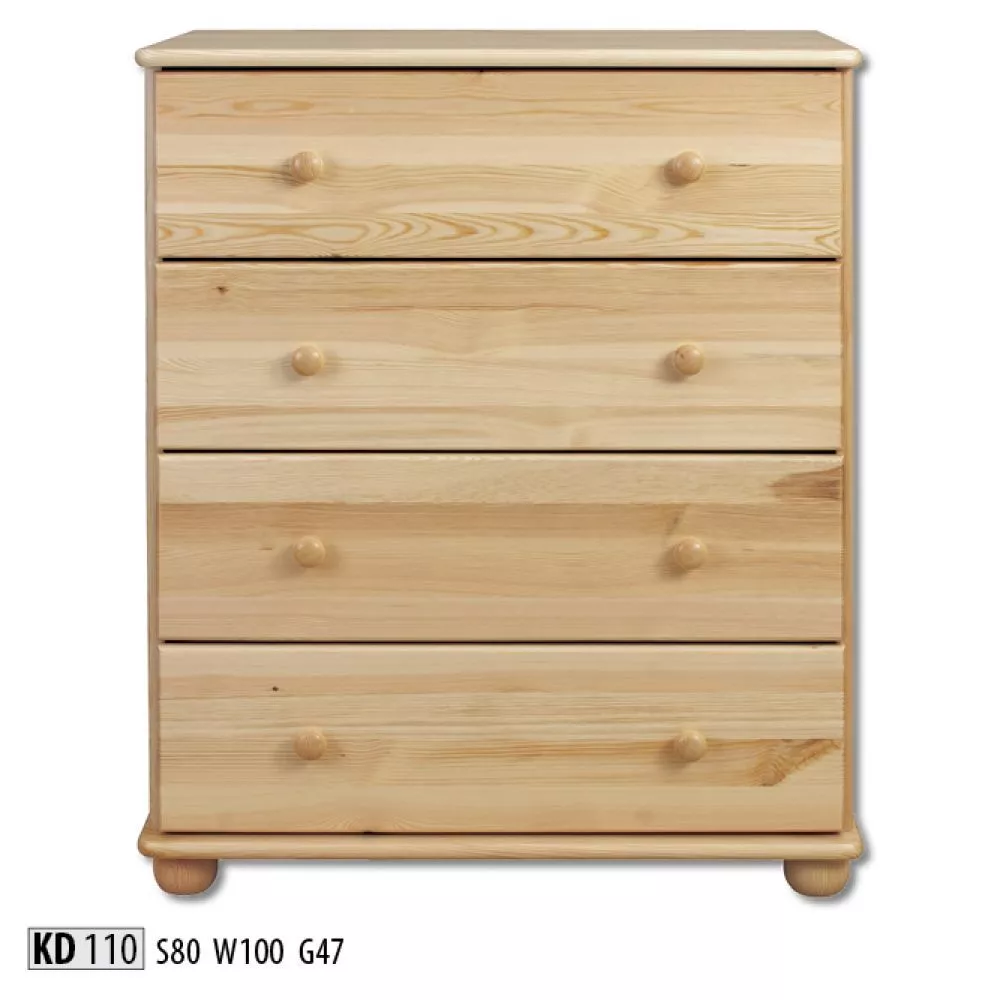 Kumode KD 110 · Priede · 80 × 47 × 100 cm