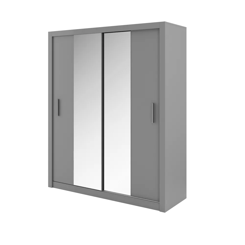 Skapis Idea ID-03 · Pelēks · 180 × 60 × 215 cm