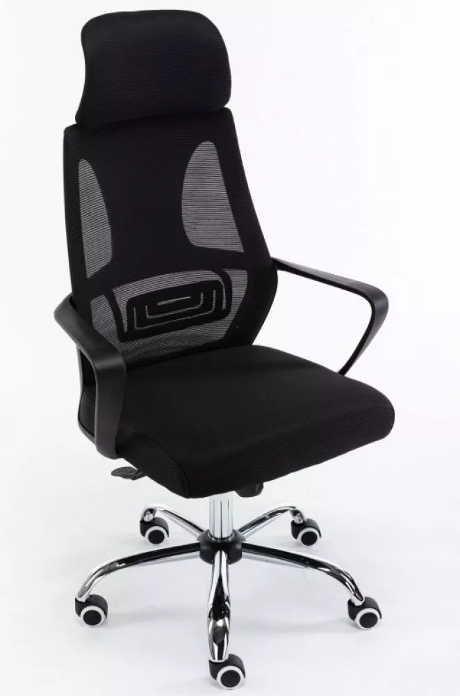 Datorkrēsls Nigel F Sēdvietas platums: 50 cm, · Melna · 68 × 52 × 127 cm