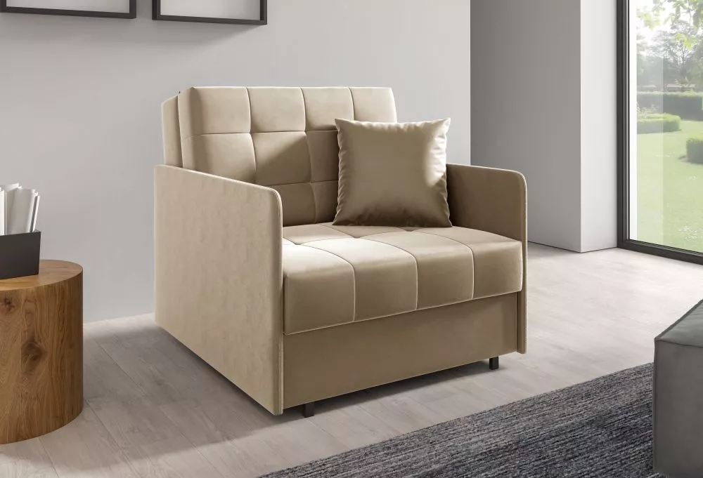 Mīksts krēsls Americano 169 standard Sēdvietas dziļums: 60 cm, · Bēšs · 90 × 90 × 85 cm