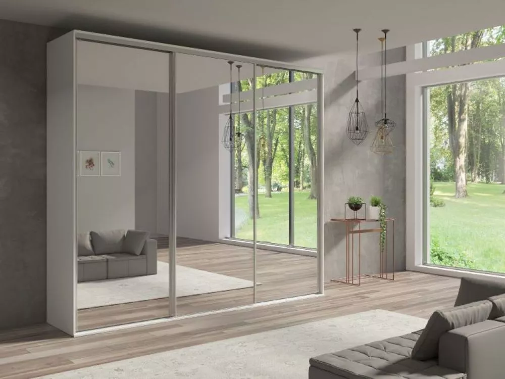 Skapis Grande 254-3 · Balts · 254 × 62 × 244 cm