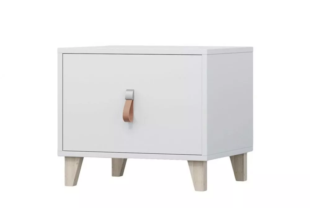 Naktsgaldiņš Figo 22 · Balts · 54 × 45 × 47 cm