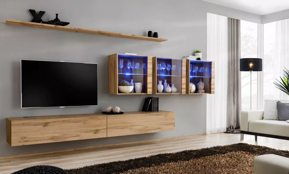 Sekcija Switch 17 · Ozols votāns · 340 × 40 × 150 cm