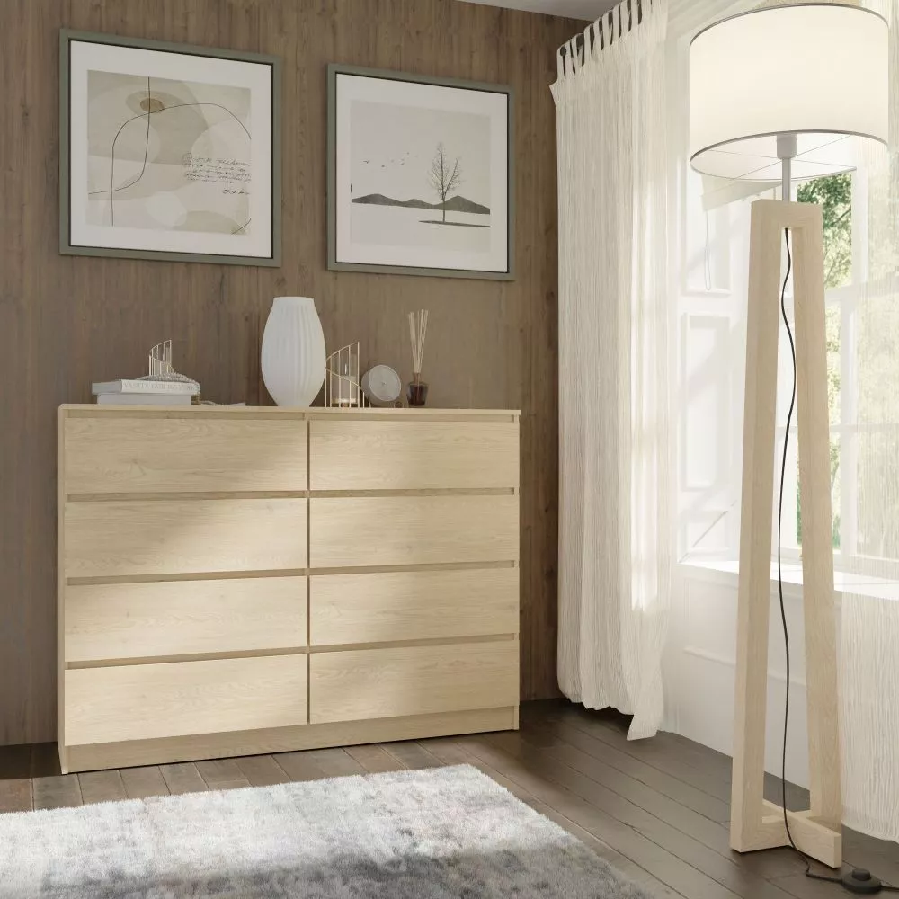 Kumode Maja K140 S8 · Ozols kremona · 140 × 40 × 104 cm