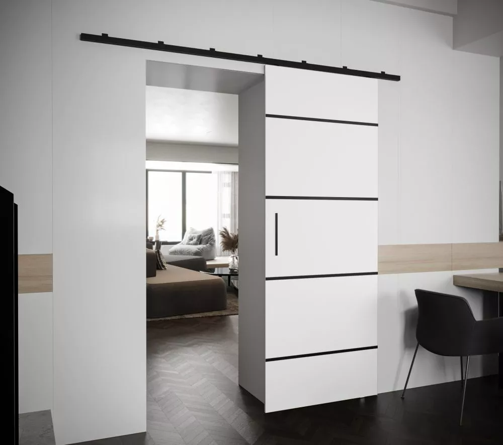 Bīdāmās durvis Zonda 4 · Balts · 90 × 204 cm