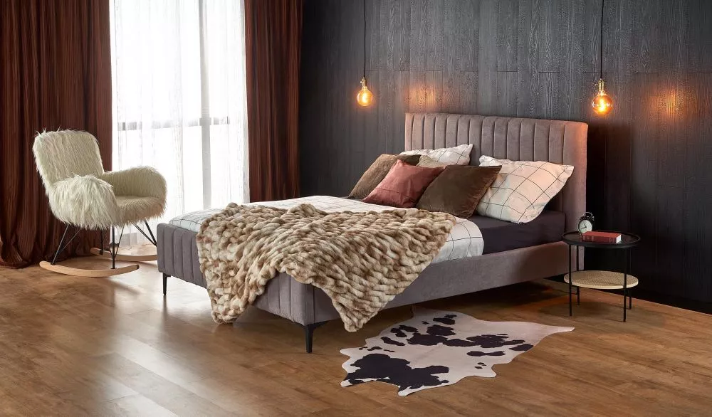 Gulta Francesca 160x200 ar stelāžu Guļamvietas platums: 160 cm, Guļamvietas garums: 200 cm, · Pelēks · 160 × 217 × 110 c