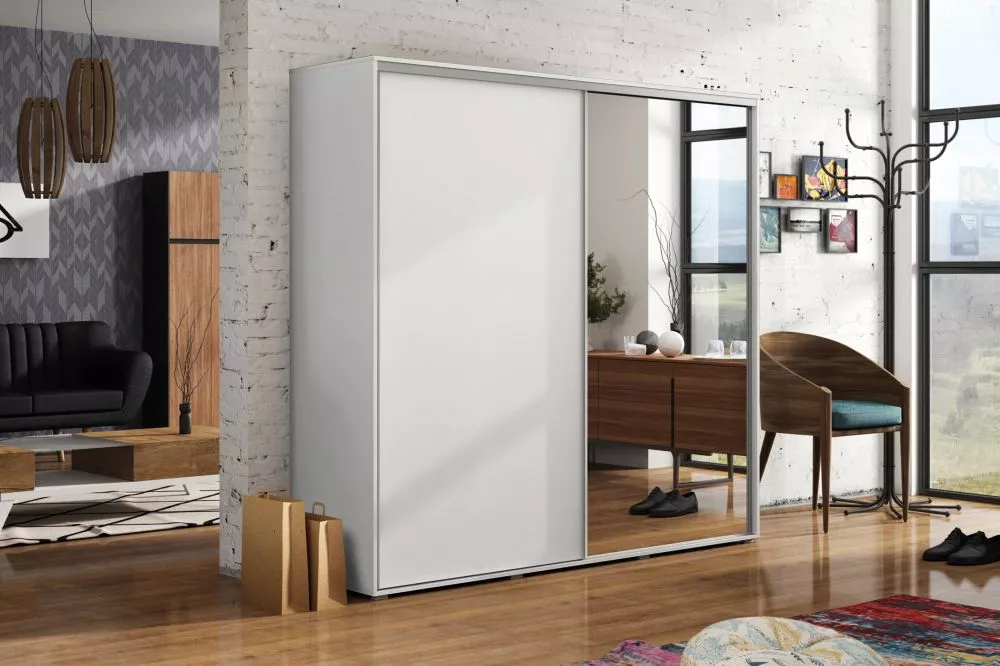 Skapis Modern A20 · Balts · 150 × 62 × 215 cm