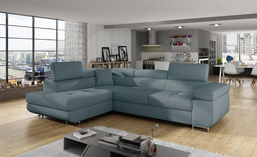 Dīvāns Anton Lux Standard · Zila · 202 × 275 × 90 cm