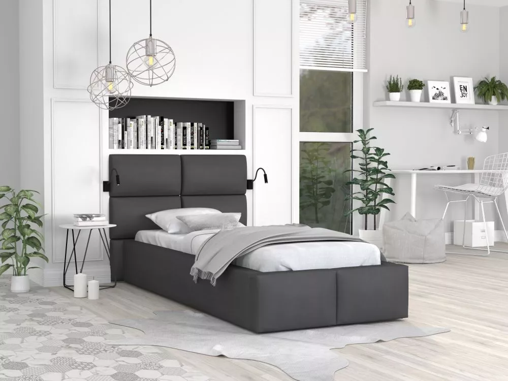 Gulta Denver Premium Standard ar stelāžu Guļamvietas platums: 90 cm, Guļamvietas garums: 200 cm, stelāžas tips: metāla, 