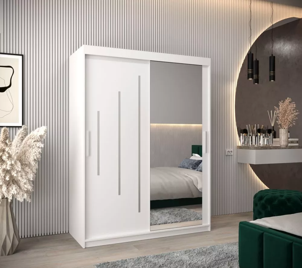 Skapis York 2 · Balts · 150 × 62 × 200 cm