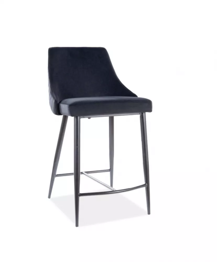 Krēsls Piano B H-2 Velvet Elementu krāsa: melns, Korpusa krāsa: melns, Auduma numurs: Bluvel 19, · 47 × 42 × 88 cm