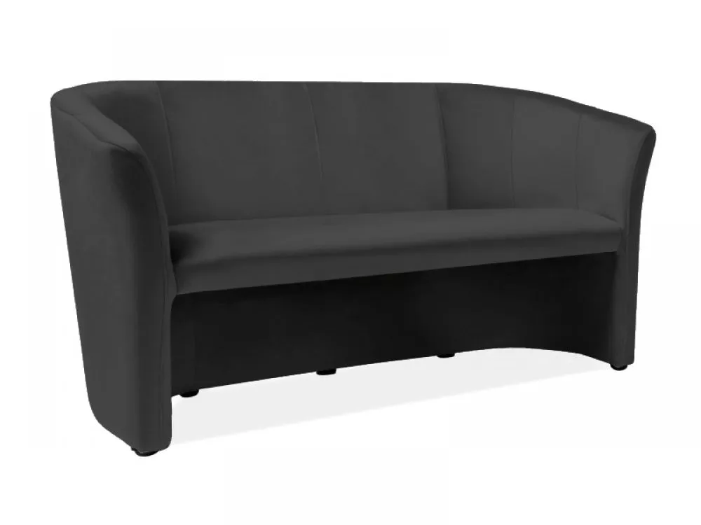 Dīvāns TM - 3 Velvet · Melns · 60 × 160 × 76 cm
