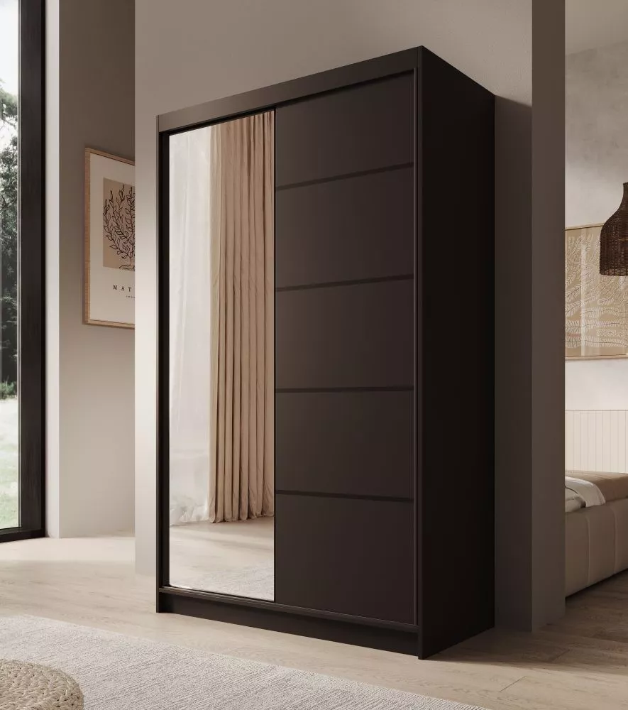 Skapis Castello · Melns · 120 × 58 × 200 cm