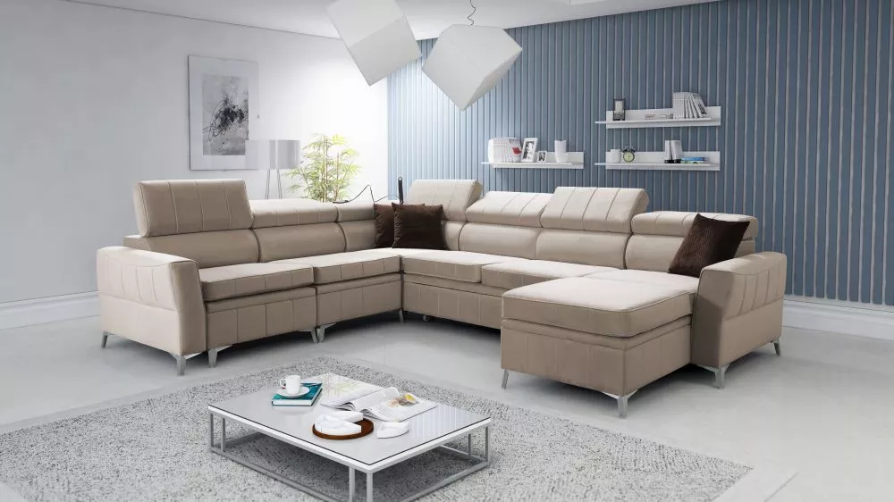 Dīvāns Bartez 7 Standard · Krēma · 272 × 328 × 80 cm