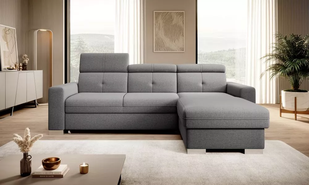 Dīvāns Fresia Comfort Standard · Tumši pelēks · 176 × 247 × 104 cm