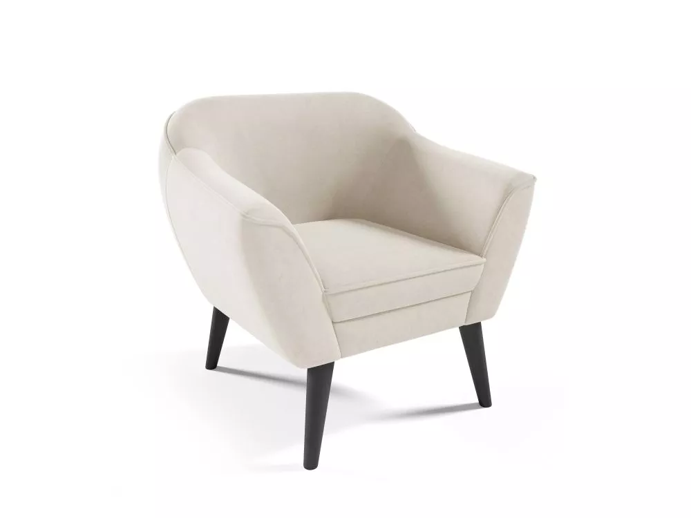 Mīksts krēsls Amelia typ 197 Standard Sēdvietas dziļums: 52 cm, · Krēma · 80 × 71 × 75 cm