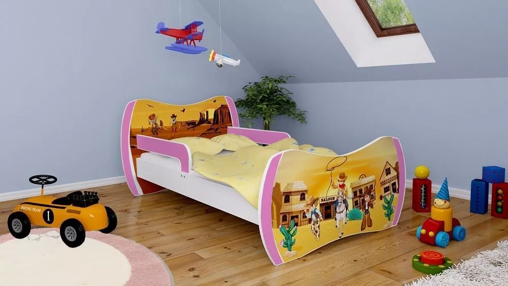 Bērnu gulta Dream L03 160x80 DM12 ar stelāžu Guļamvietas platums: 80 cm, Guļamvietas garums: 160 cm, · 104 × 164 × 71 cm