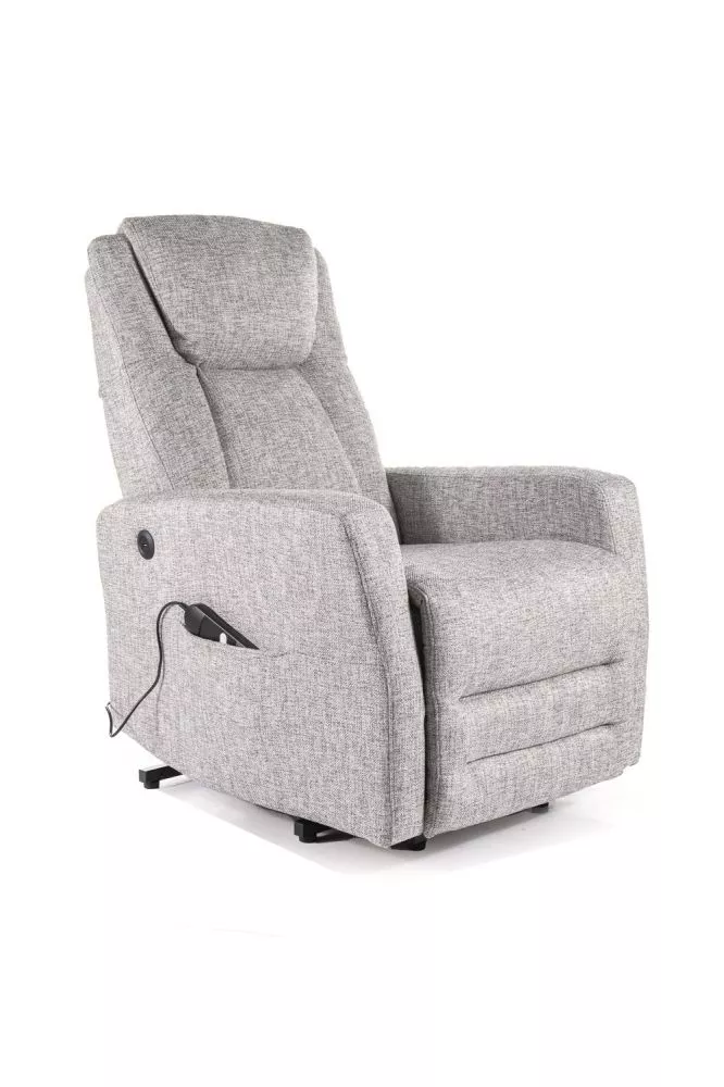 Mīksts krēsls Adonis Sēdvietas dziļums: 54 cm, Maksimālais dziļums: 162 cm, · Pelēks · 77 × 96 × 107 cm