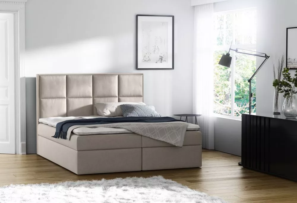 Gulta Galaxy Premium standard ar stelāžu Guļamvietas platums: 160 cm, Guļamvietas garums: 200 cm, · Gaiši bēšs · 160 × 2