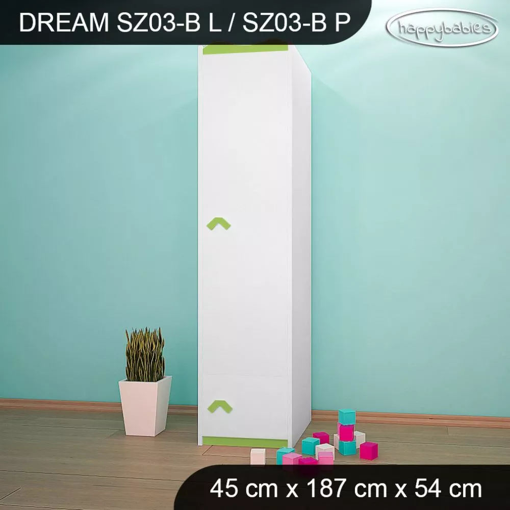 Bērnu skapis Dream SZ03-B · 45 × 54 × 187 cm