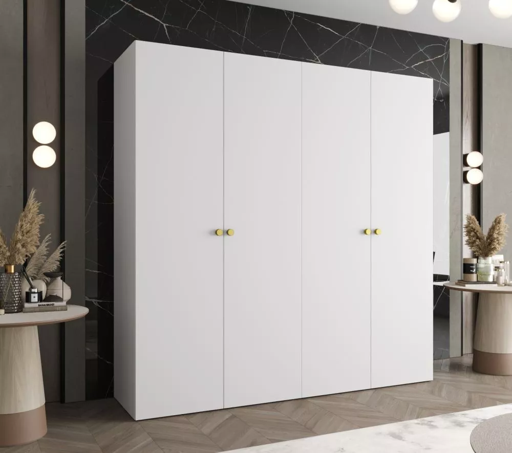 Skapis Parma 1 · Balts · 200 × 50 × 202 cm