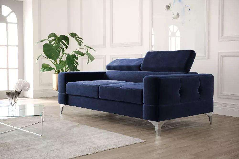 Dīvāns Toscania 2S standard · Zils · 97 × 178 × 78 cm