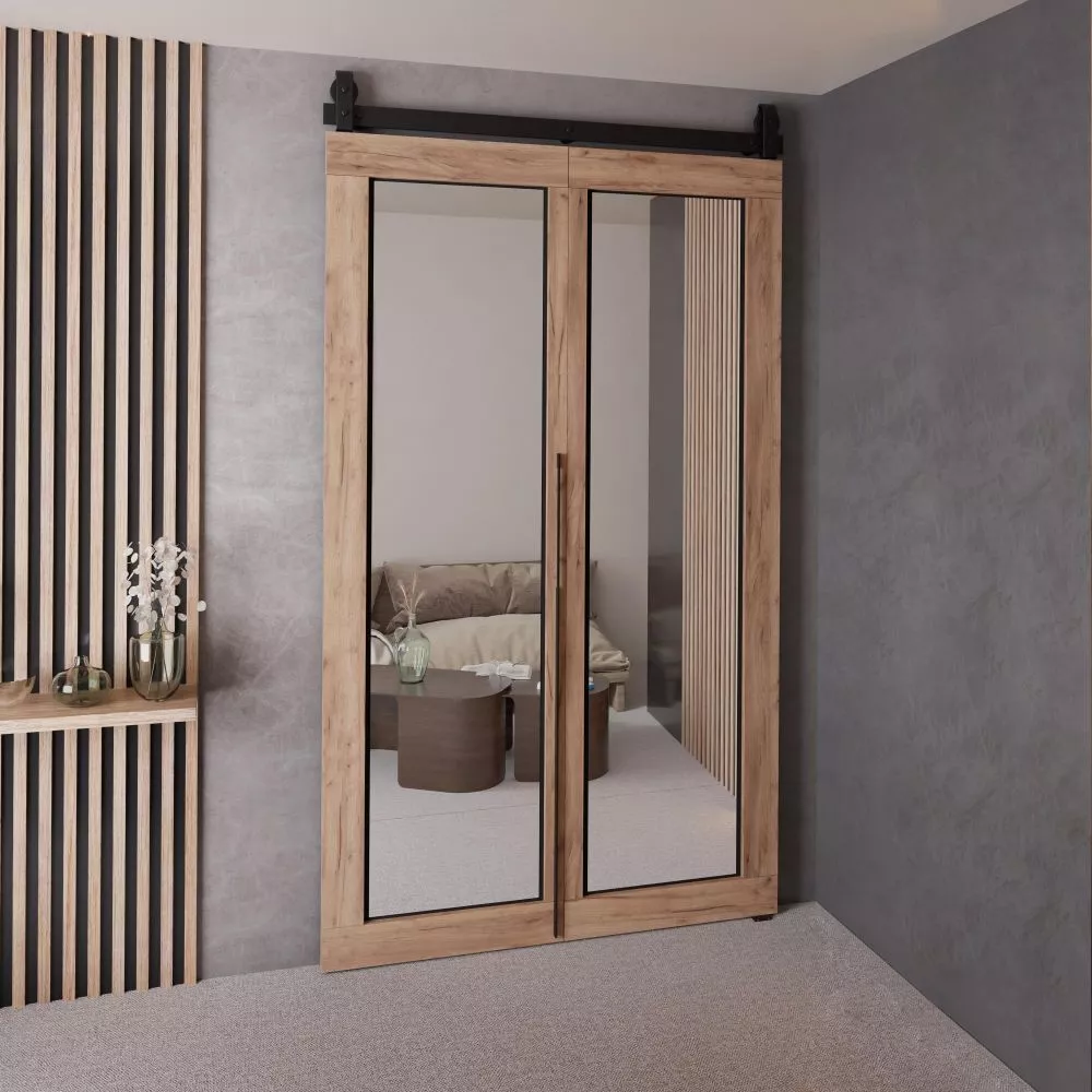 Bīdāmās durvis Qudio Loft-7 · Ozols craft zelts · 106 × 205 cm