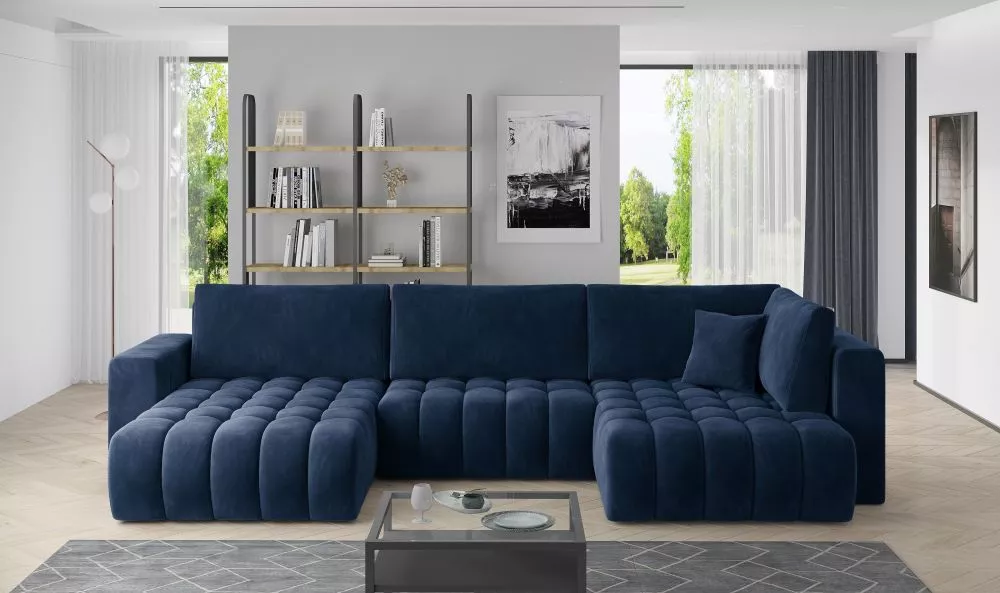 Dīvāns Bonito standard · Zils · 170 × 350 × 85 cm