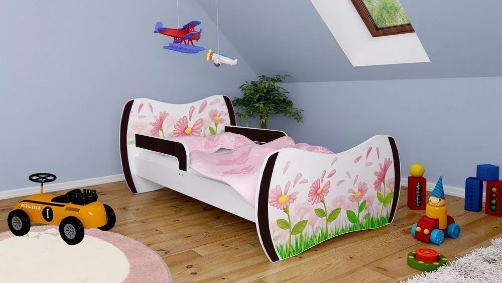 Bērnu gulta Dream L01 140x70 DM16 ar stelāžu Guļamvietas platums: 70 cm, Guļamvietas garums: 140 cm, · 94 × 144 × 71 cm