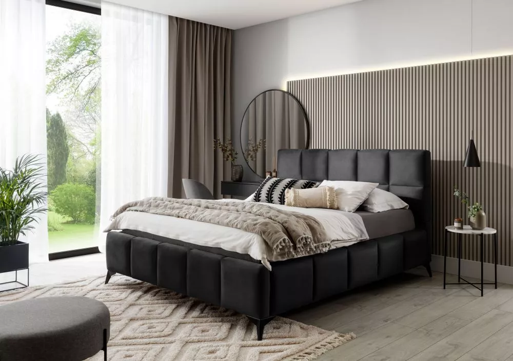 Gulta Mist Premium Standard ar stelāžu Guļamvietas platums: 140 cm, Guļamvietas garums: 200 cm, · Tumši pelēks · 160 × 2