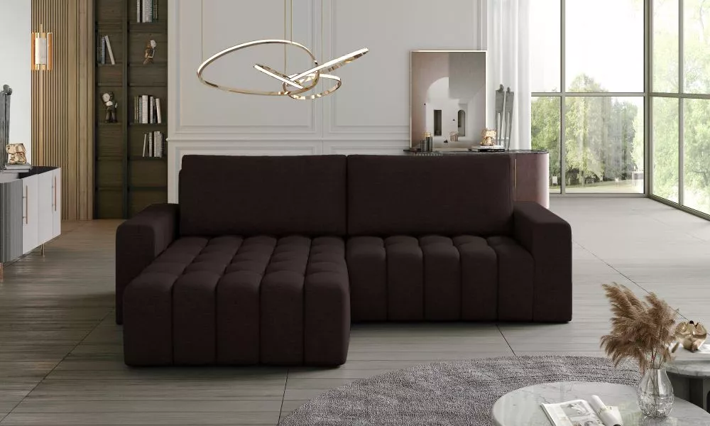 Dīvāns Bonett Standard · Tumši brūns · 160 × 245 × 85 cm