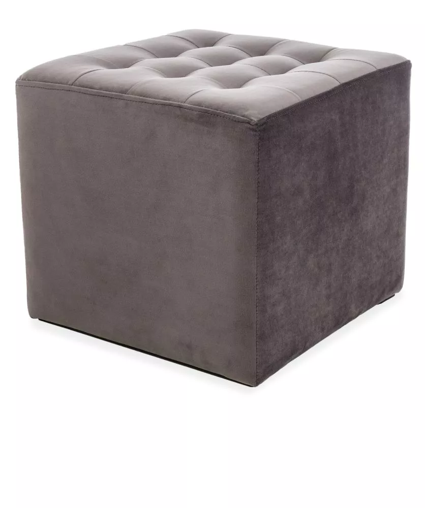 Pufs Lori Velvet Auduma numurs: Bluvel 14, · Pelēks · 39 × 34 × 39 cm