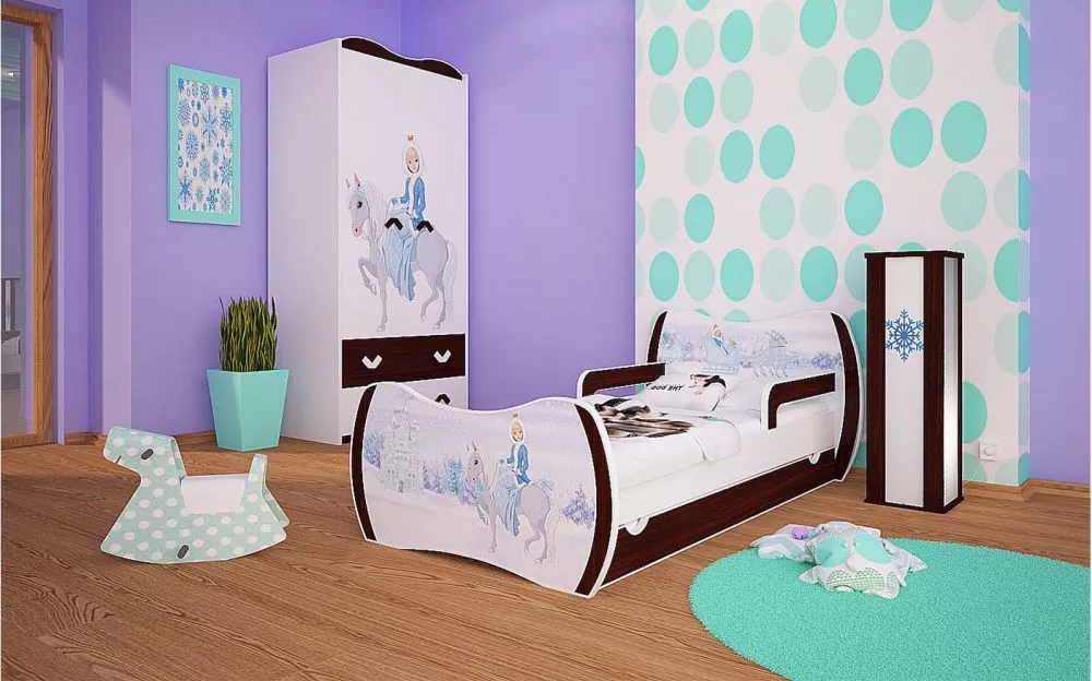 Bērnu gulta Dream L02 140x70 DM32 ar stelāžu Guļamvietas platums: 70 cm, Guļamvietas garums: 140 cm, · 94 × 144 × 71 cm