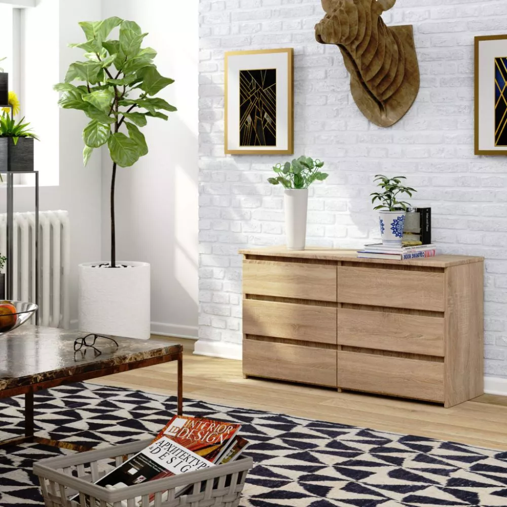 Kumode K-100 6 · Ozols sonoma · 100 × 35 × 57 cm