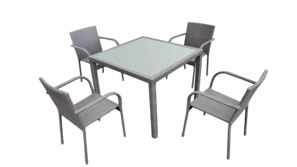 Komplekts Eccellente Personu skaits: 4, · Pelēks · 100 cm