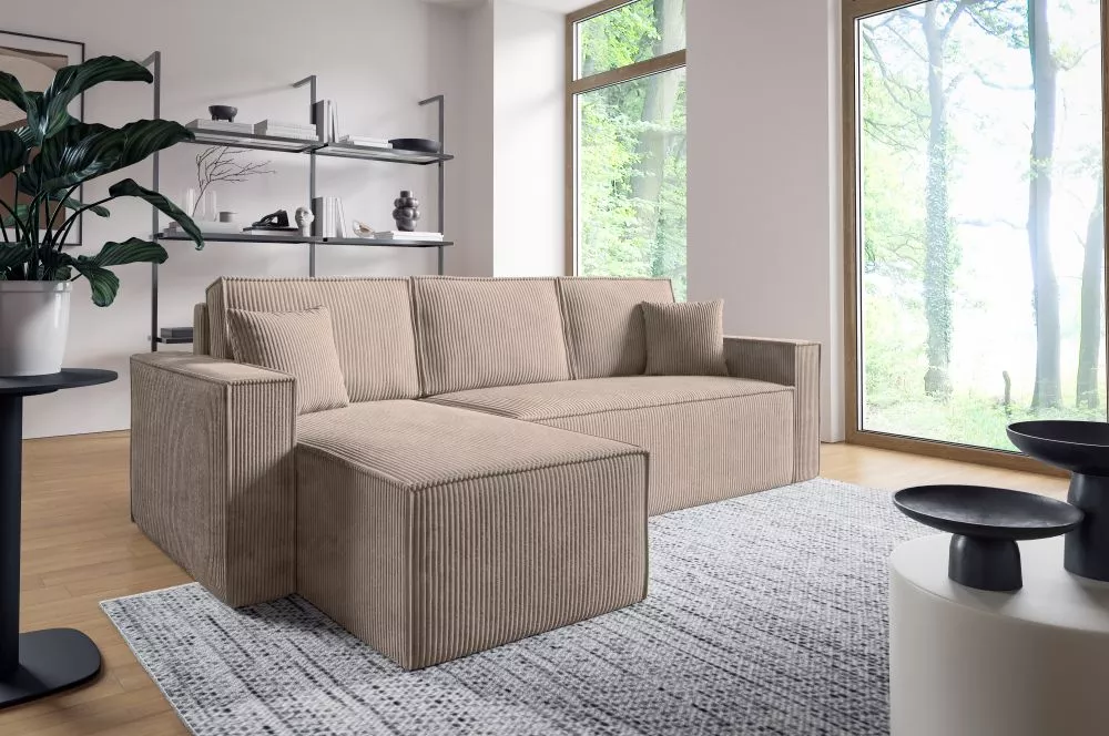Dīvāns Basic L Standard · Bēšs · 148 × 240 × 88 cm