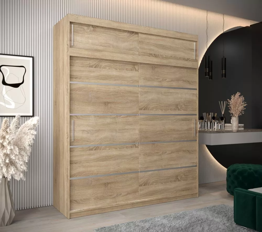 Skapis Verona 1 Premium · Sonoma · 200 × 62 × 240 cm