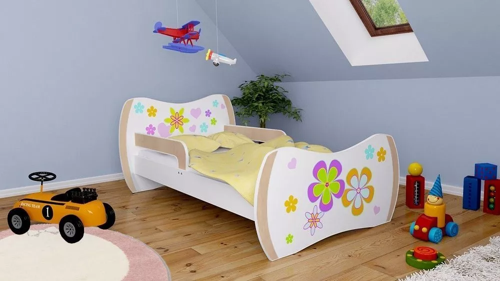 Bērnu gulta Dream L05 180x90 DM35 ar stelāžu Guļamvietas platums: 90 cm, Guļamvietas garums: 180 cm, · 114 × 184 × 71 cm