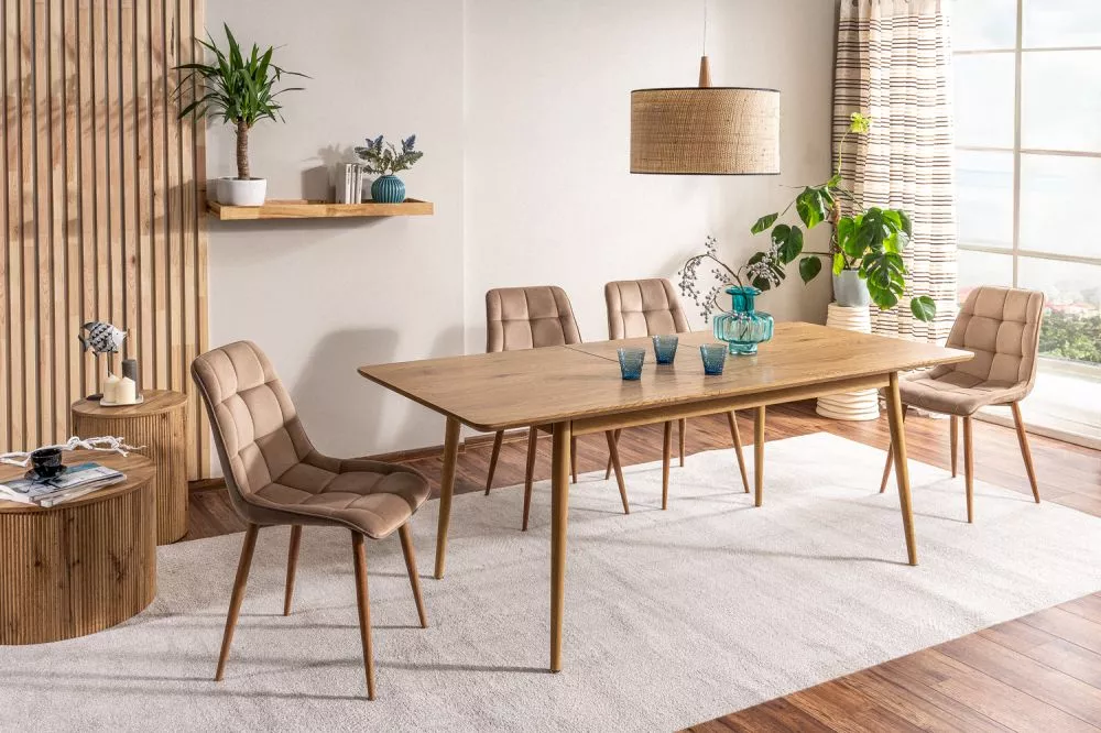 Galds Timber Maksimālais platums: 200 cm, · Ozols · 160 × 75 × 90 cm