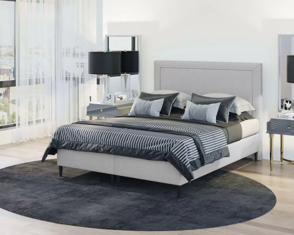 Gulta Modern standard Guļamvietas platums: 180 cm, Guļamvietas garums: 200 cm, · Gaiši pelēks · 182 × 207 × 123 cm