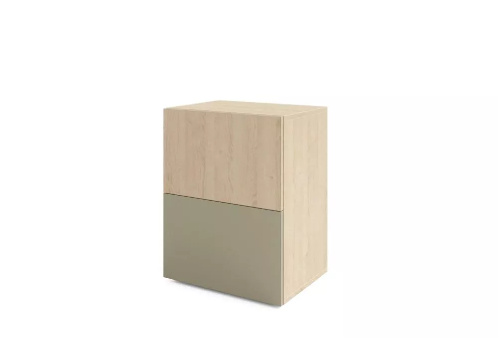 Naktsgaldiņš Salsa SL8 Korpusa krāsa: biskvīta ozols, Elementu krāsa: eikalipta, · 55 × 40 × 71.5 cm