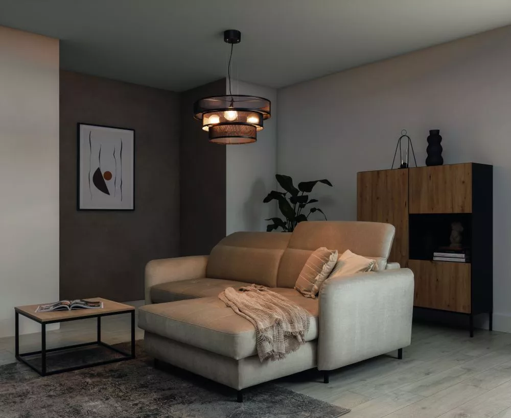 Lampa Orabela B veids: piekaramā, · Melns · 55 × 55 × 130 cm