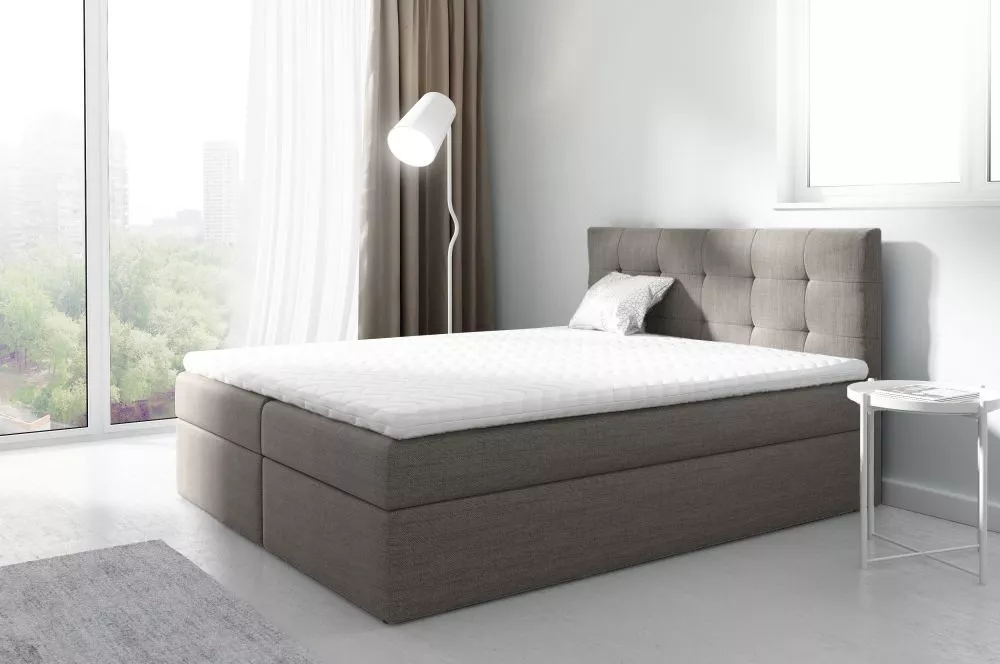 Gulta Top2 Boxspring Premium Standard Guļamvietas platums: 160 cm, Guļamvietas garums: 200 cm, · Brūni pelēks · 164 × 20