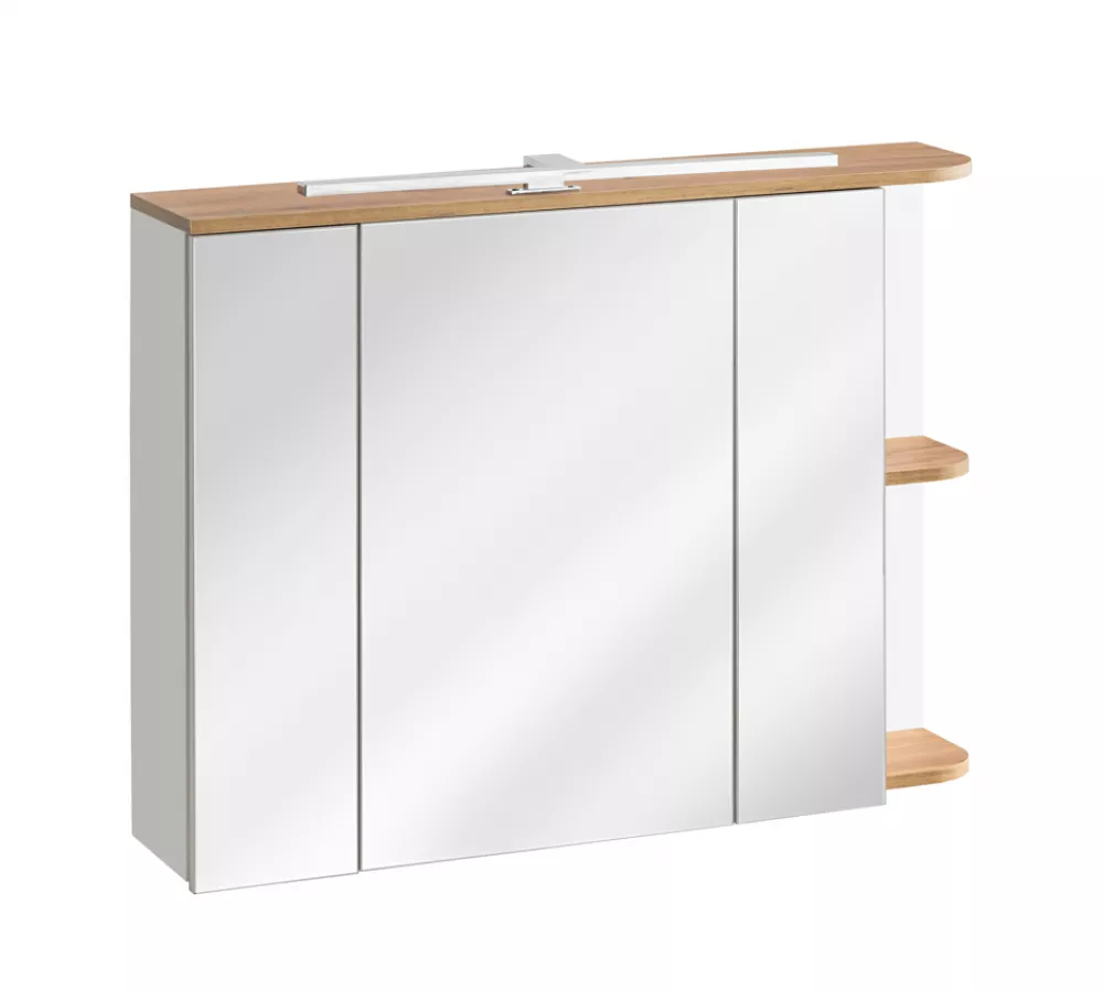 Spogulis Platinum 840 Korpusa krāsa: balts, Elementu krāsa: zelta ozols, · 94 × 20 × 72 cm
