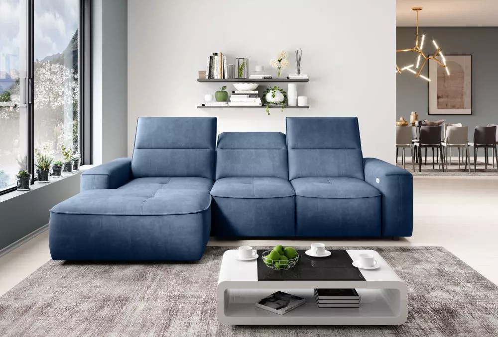 Dīvāns Colombo Mini Standard · Zils · 182 × 275 × 103 cm