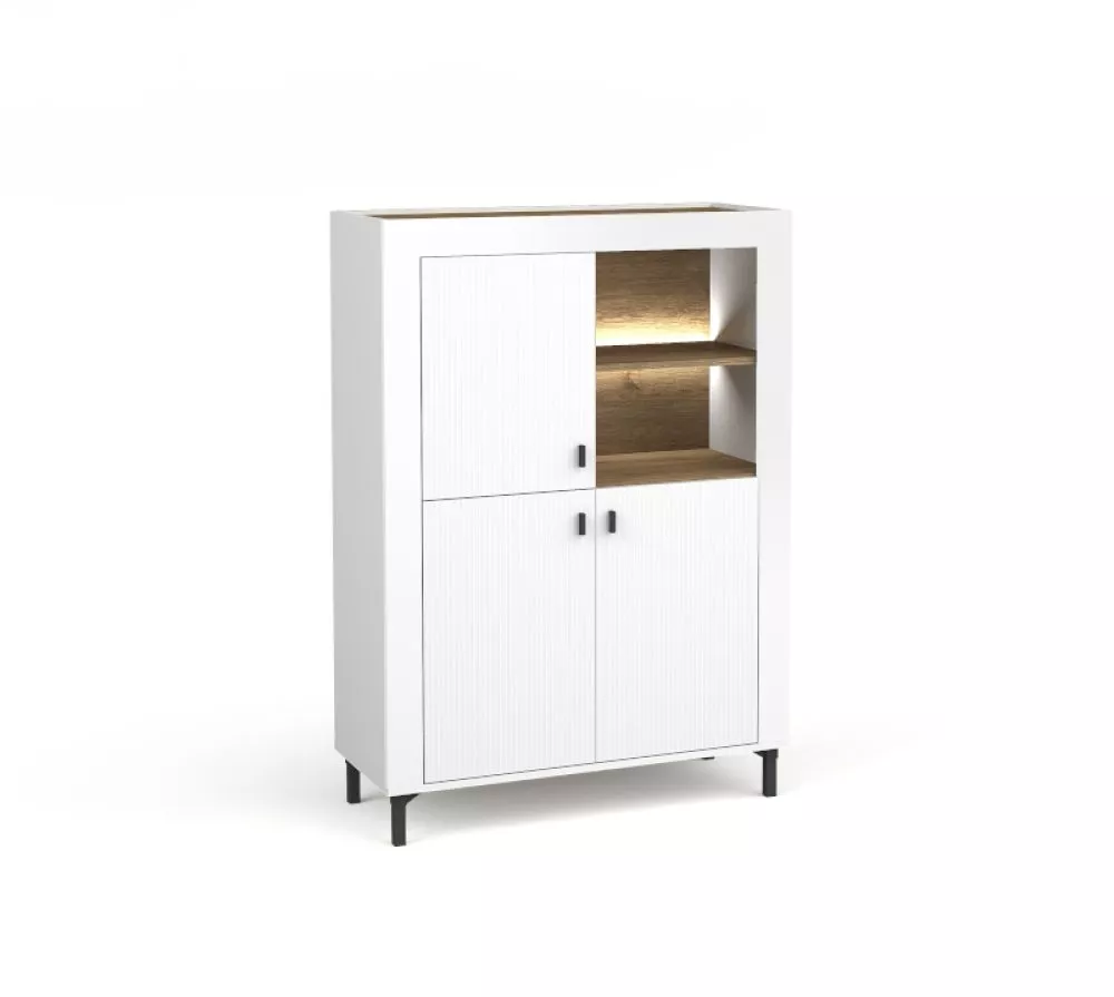 Sekcija Mossa MO5 ar LED Korpusa krāsa: balts, · 96.9 × 40 × 135.8 cm
