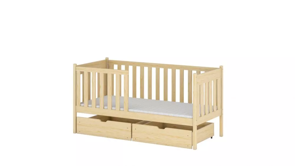 Bērnu gulta Alicja Premium ar stelāžu Guļamvietas platums: 80 cm, Guļamvietas garums: 180 cm, · Priede · 87 × 188 × 96 c